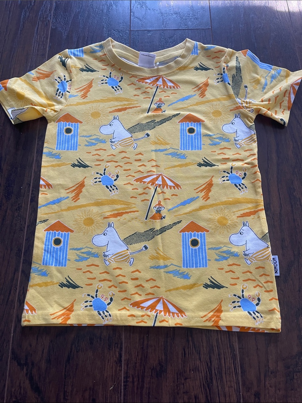 Kids Yellow Moomin Beach Swim Tee - Unbranded